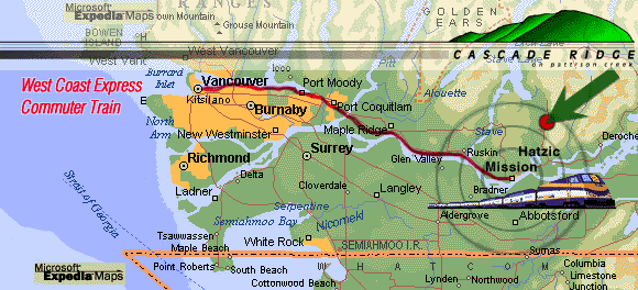 Cascade Ridge - Map of Lower Mainland